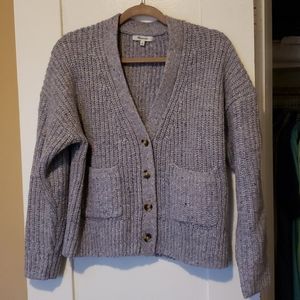 Madewell speckled ribbed caridigan